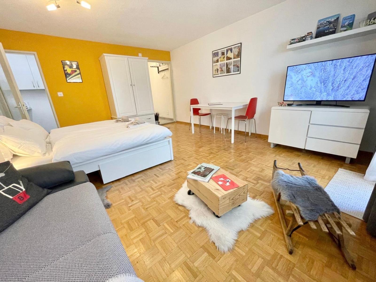 צרמט Studio Wolli - Stylish & Central - Steps To Matterhorn Gondola מראה חיצוני תמונה